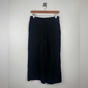 Rag & Bone Women Wool Black Crop Wide Leg Pant Size Medium